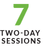 icon stating: 7 two-day sessions